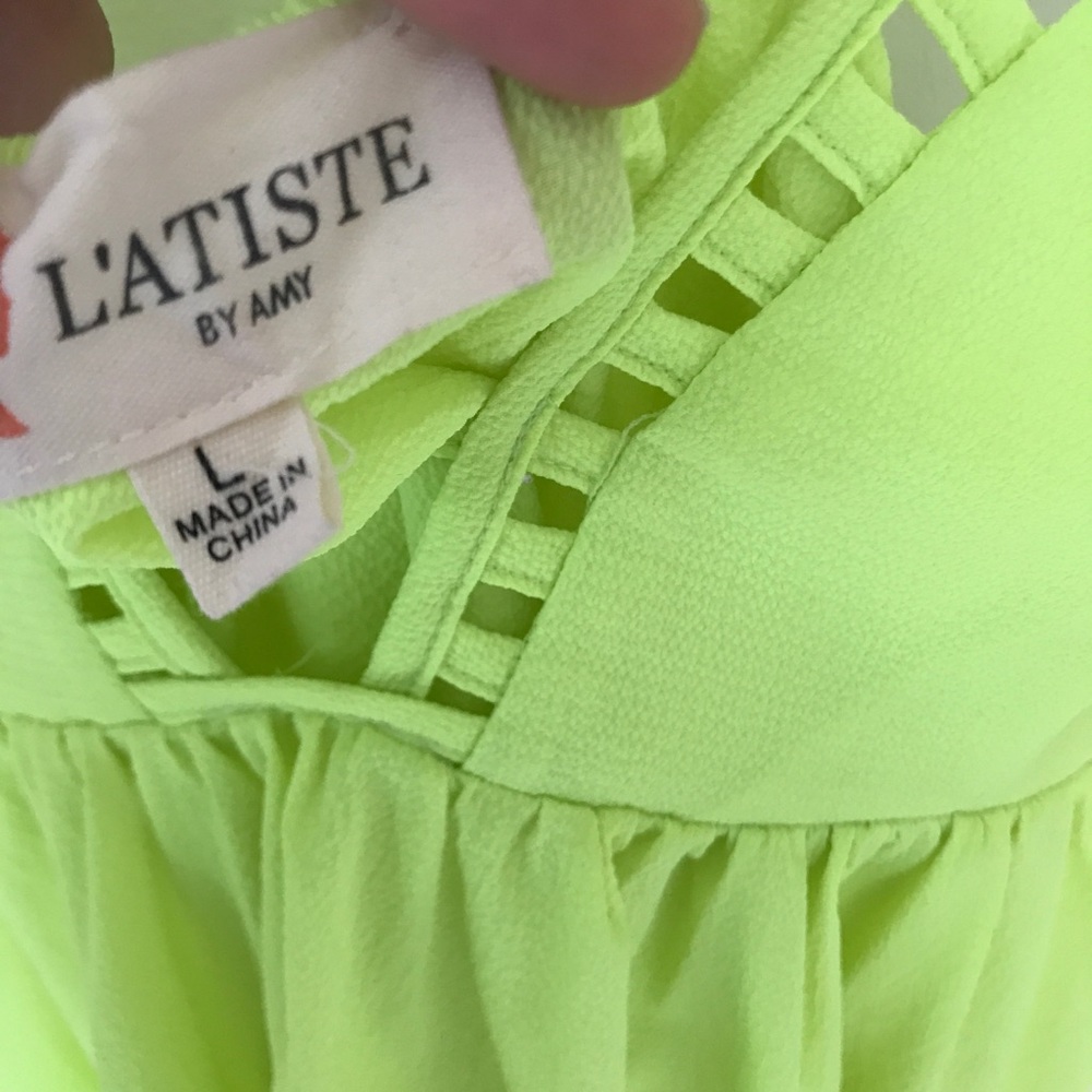 Neon Lime Statement Top - Picture 4 of 4